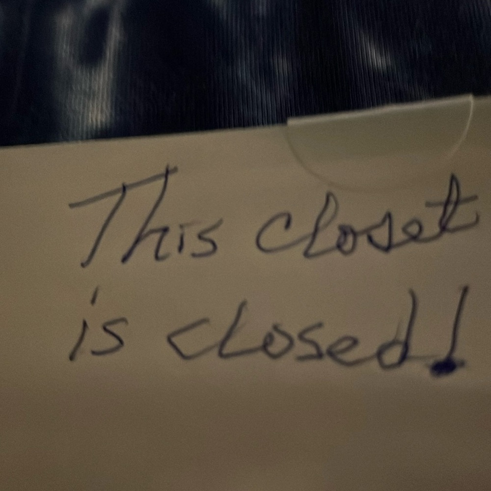 Closing my closet